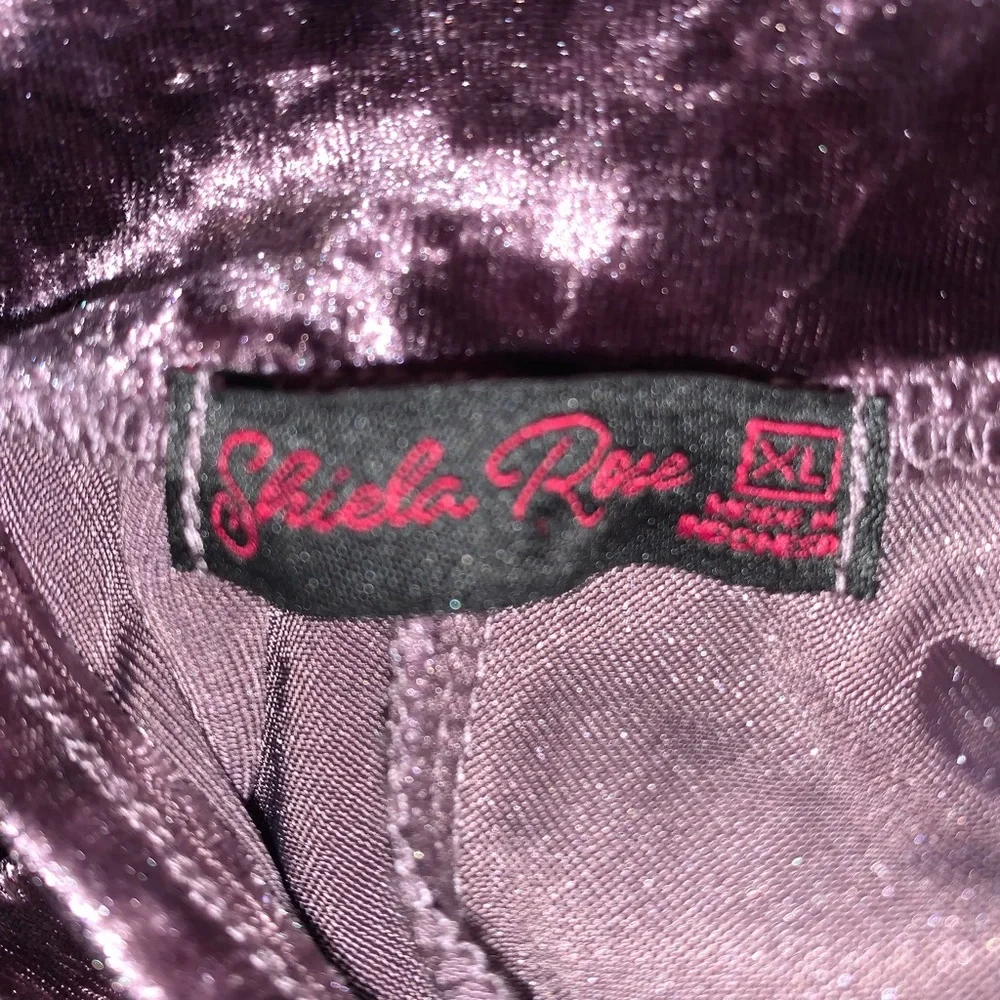 Sheila Rose Mauve Crushed Velvet Shift Dress Size XL